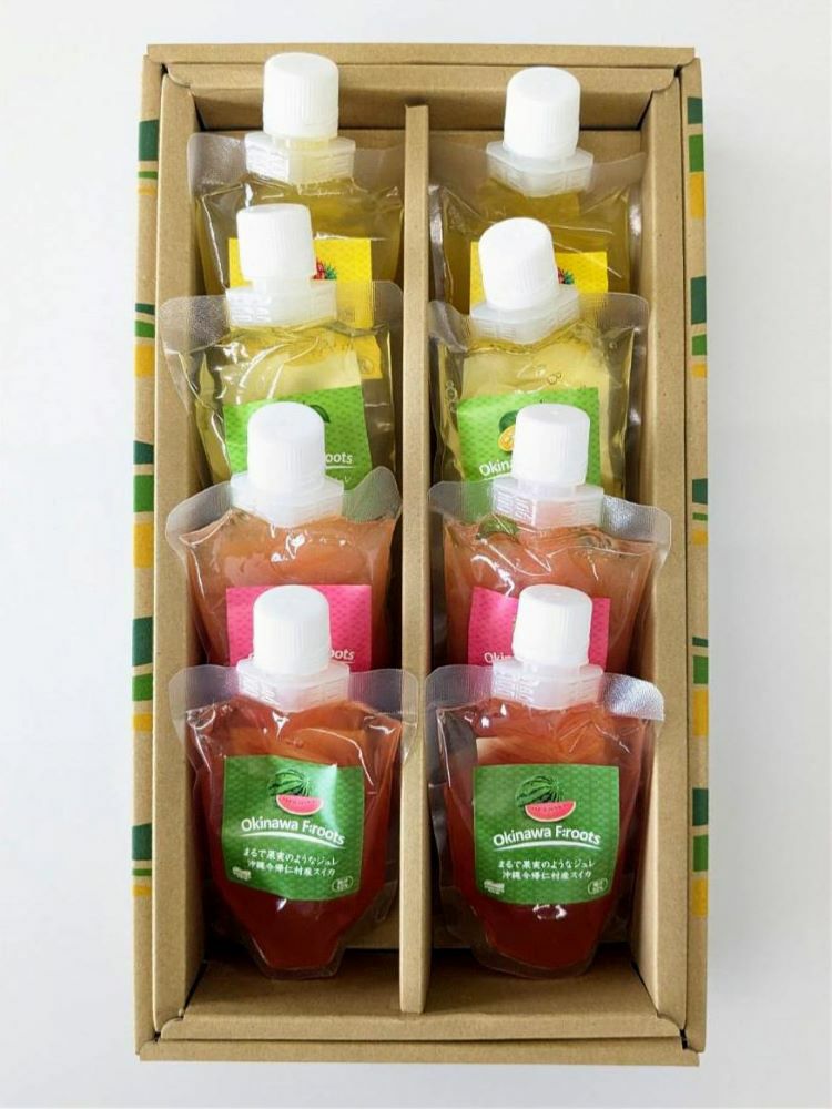 【ギフト】まるで果実のようなジュレ4種セット|沖縄県産果汁のみを使用した贅沢ジュレのセット【4種×各2個】