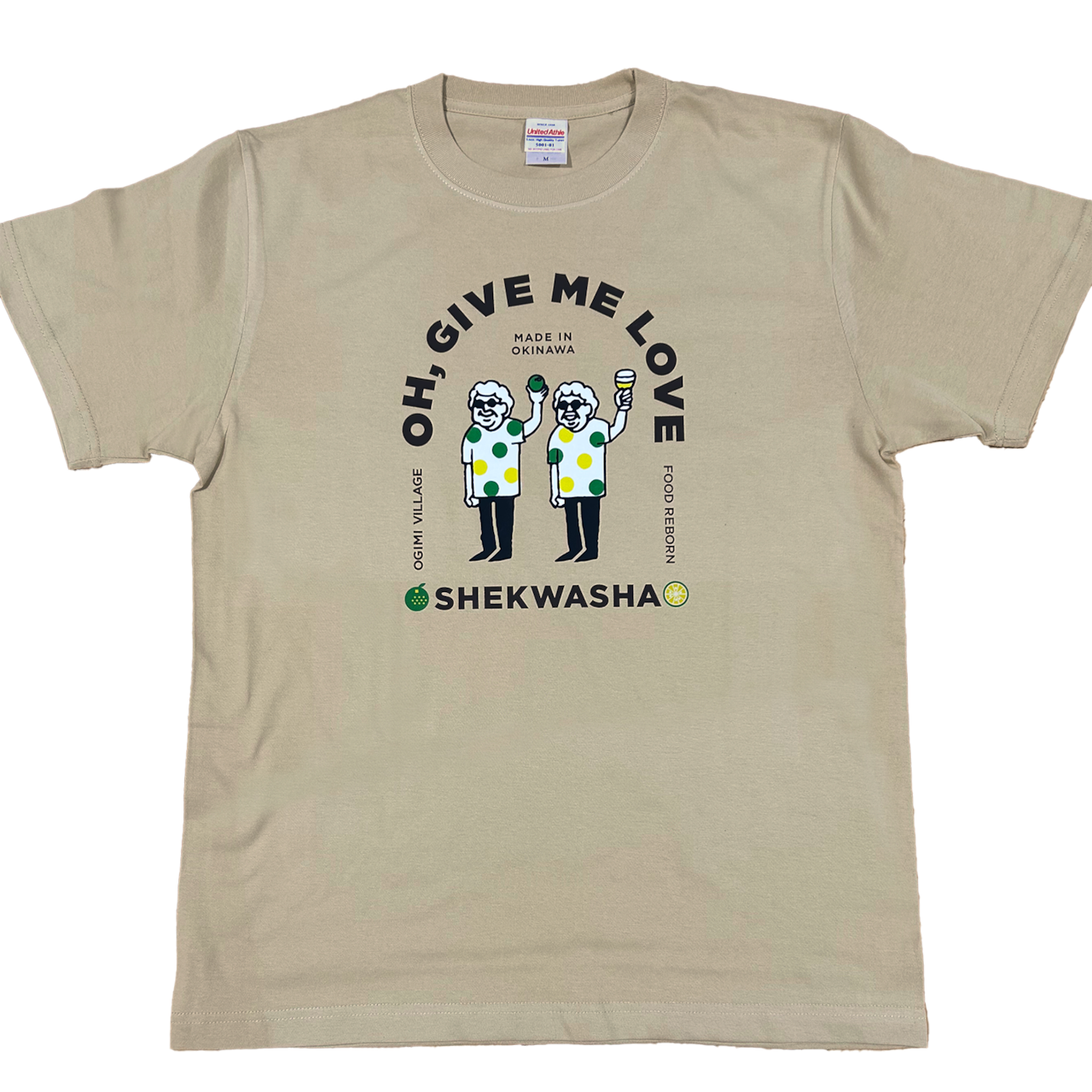OH,GIVE ME LOVE(大宜味LOVE) Tシャツ(ベージュ) M・XL