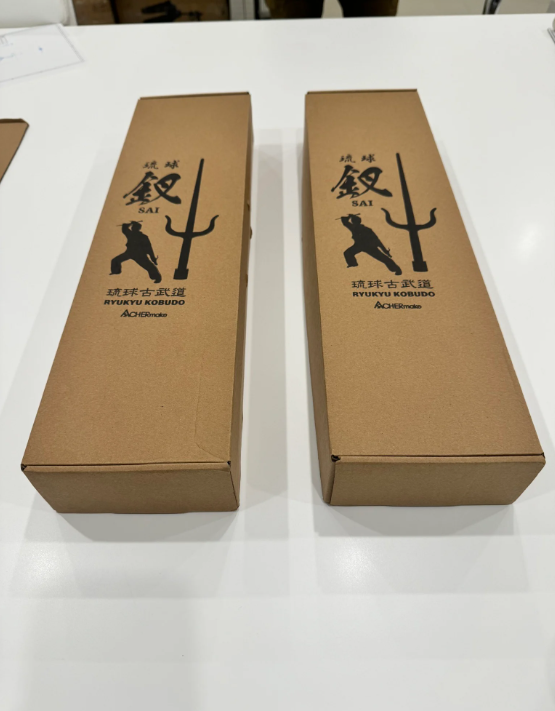 沖縄空手の武具「釵」通常バージョン(黒)|Achermake