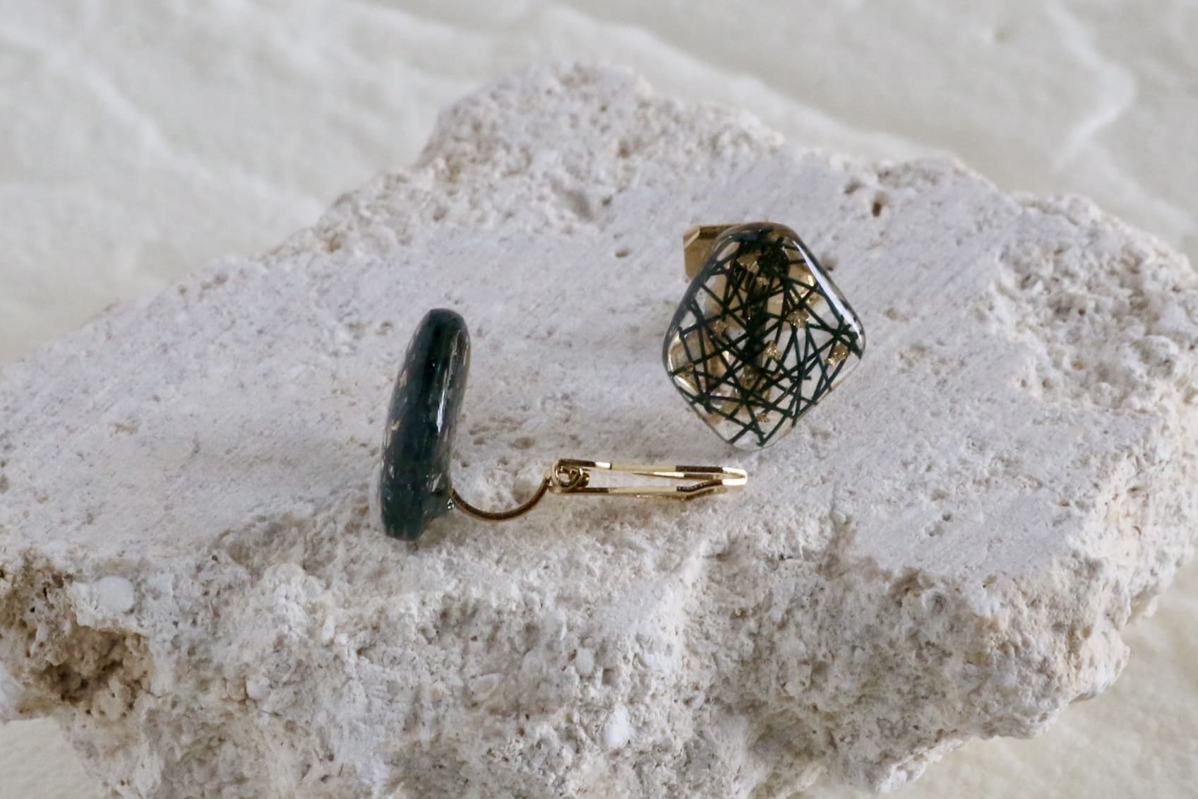 沖縄の海が生んだ新しい輝き|フィッシュネットデザイン (ピアス/イヤリング/チョーカー/リング)|jiyukimama