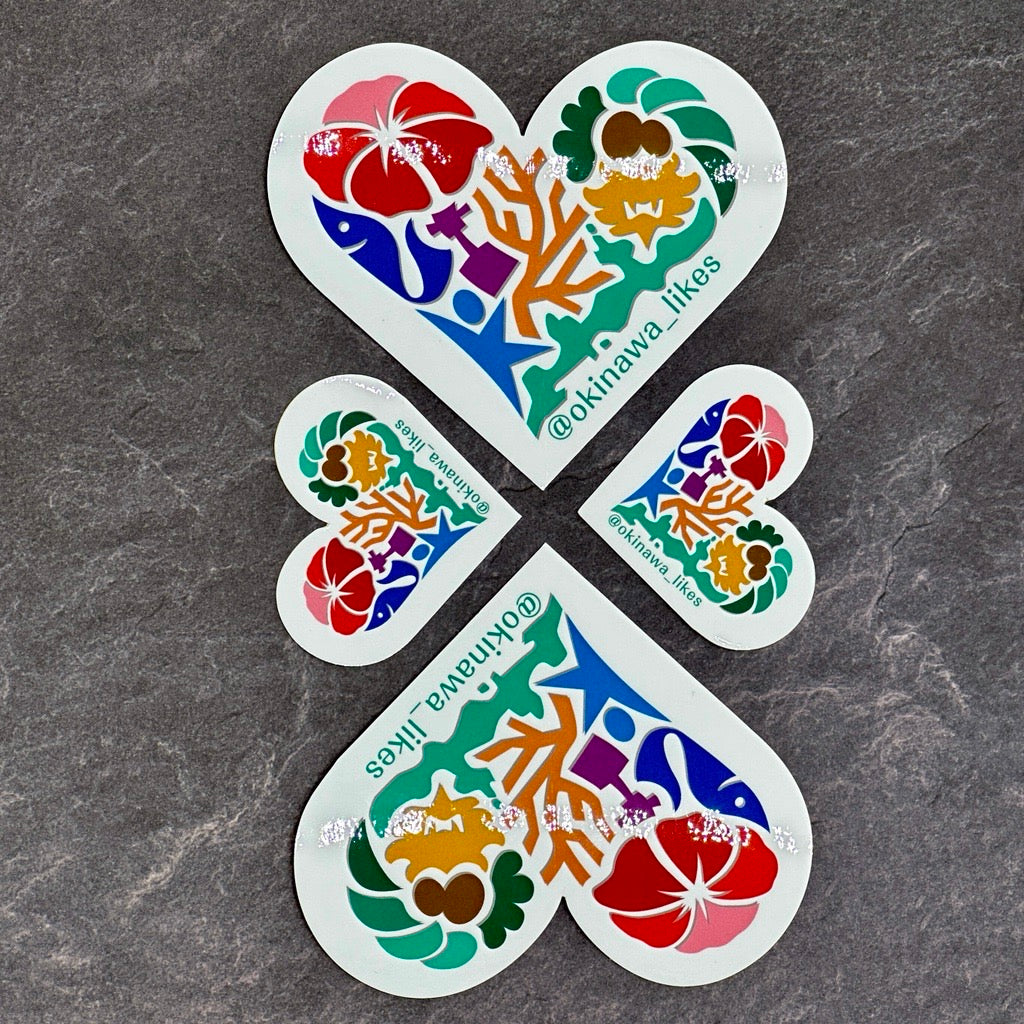 おきなわLikesステッカー(大・小・セット)