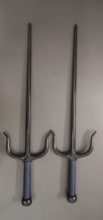 沖縄空手の武具「釵」通常バージョン(黒)|Achermake