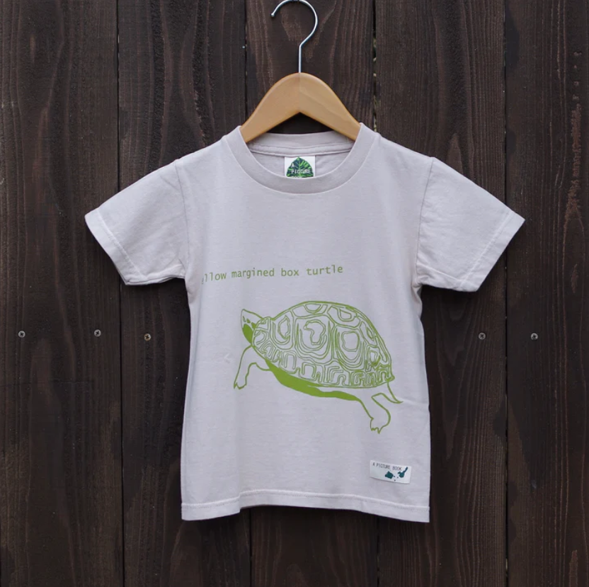 染め図鑑Tシャツkids セマルハコガメ