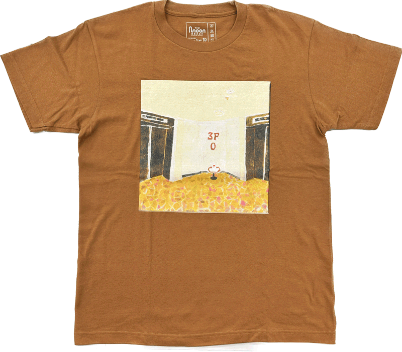ホテルオリジナル宜保朝子コラボTシャツ エレベーター|ザ・ムーンビーチ ミュージアムリゾート