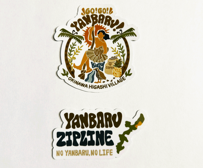 『やんばるジップライン×Kidzy』オリジナルステッカー2枚セット(C)