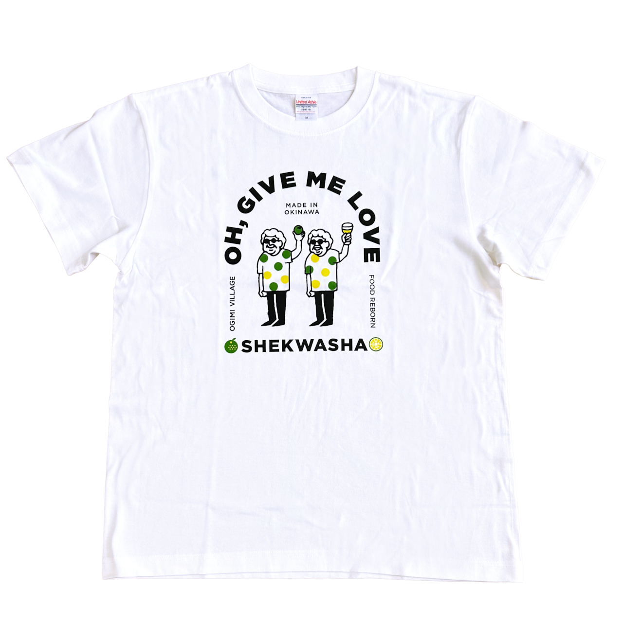 OH,GIVE ME LOVE（大宜味LOVE）Tシャツ(白)｜フードリボン